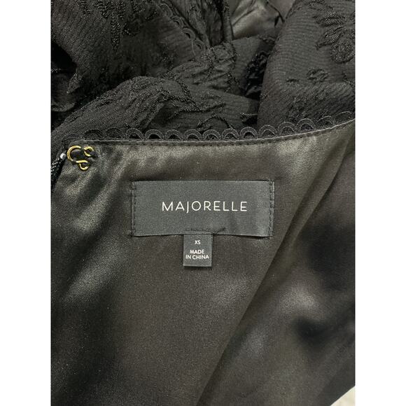 Majorelle 'Tillie' Black Mini Jacquard Dress Size XS - Picture 4 of 5